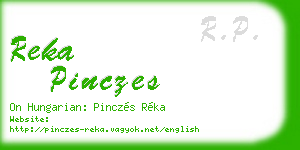 reka pinczes business card